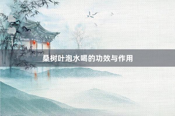 桑树叶泡水喝的功效与作用